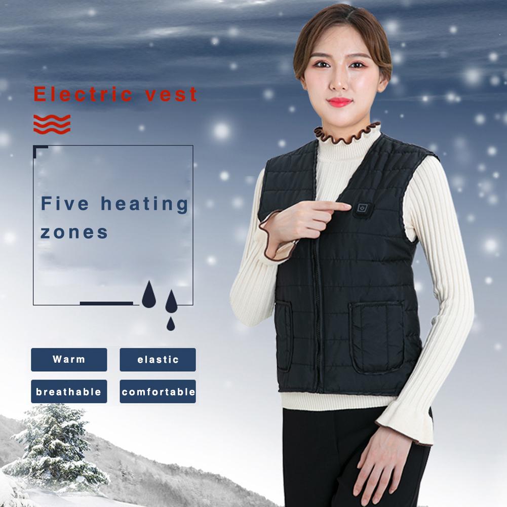 Mannen Vrouwen Outdoor USB Infrarood Verwarming Vest Flexibele Elektrische Thermische Winter Warme Jas Kleding Voor Sport Wandelen Rijden Vest