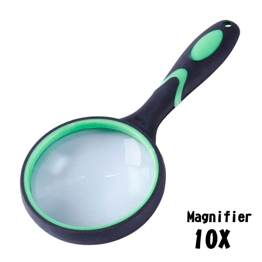 Draagbare Handheld 10X Vergrootglas Vergrootglas Loupe High Definition Krant Lezen Boek Eye Loep Sieraden Vergrootglas