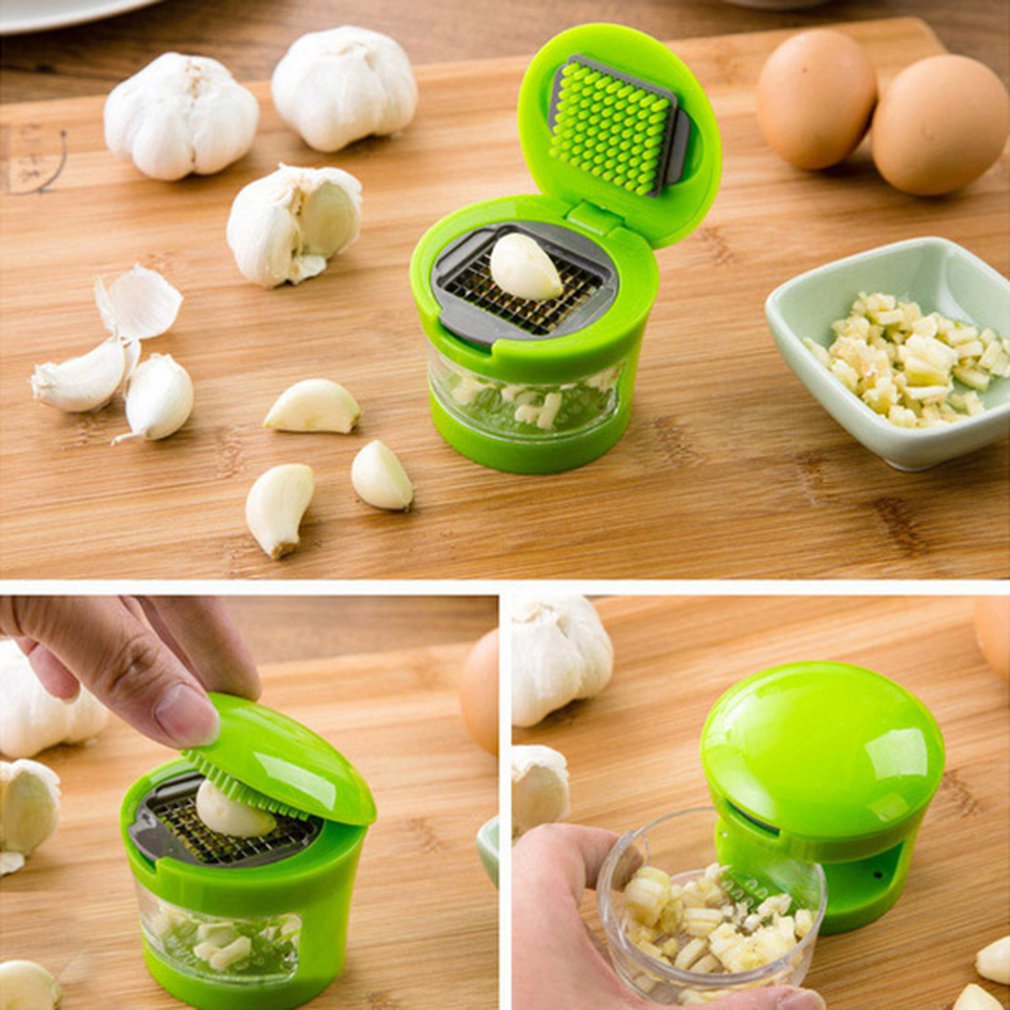 Kitchen Innovations Garlic Peel Garlic Press Crusher Mincer and Storage Container Garlic Chopper Kitchen Tool