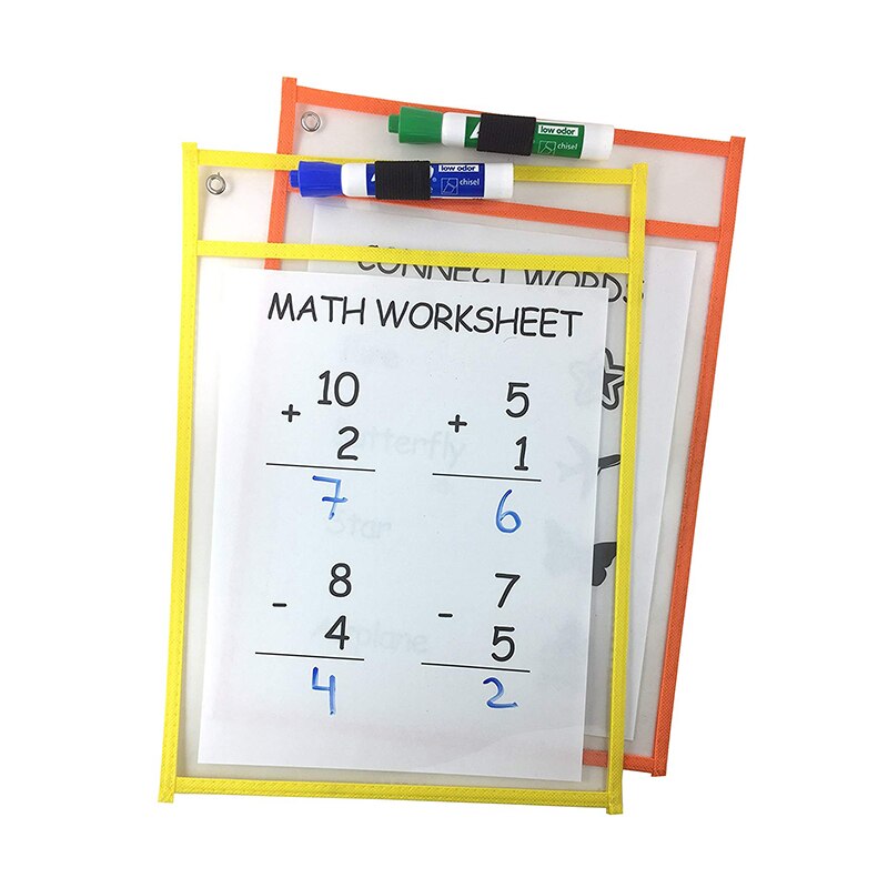 6 Lots Puzzle Toys Can Be Reused With PVC Transparent Dry Brush Bag PET Writing Dry Wipe Bag Drawing Toy For Kids Children Adult