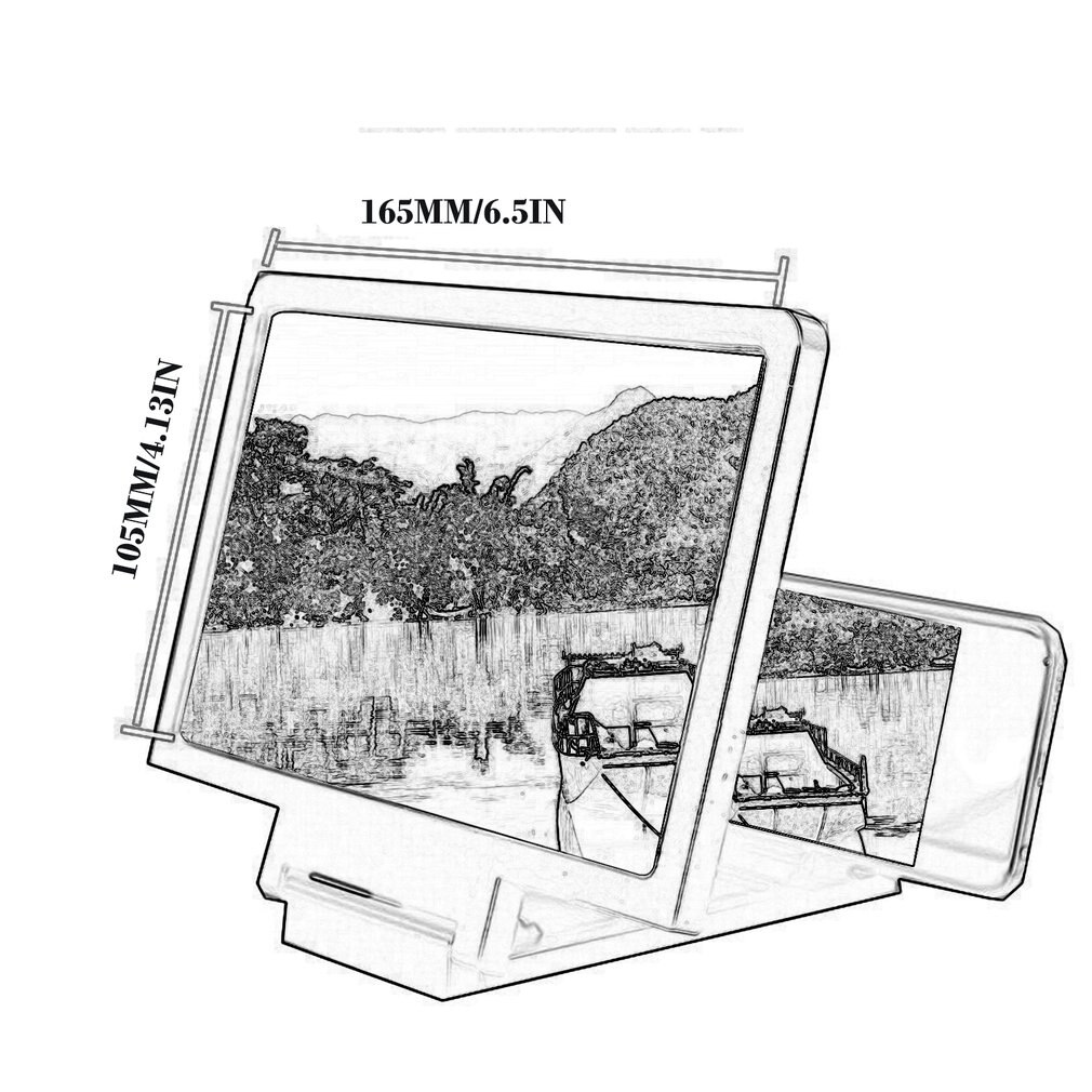 Anti-Straling 3D Gsm-scherm Vergrootglas Anti Visie Vermoeidheid Anti Uv Anti Vision Anti Straling