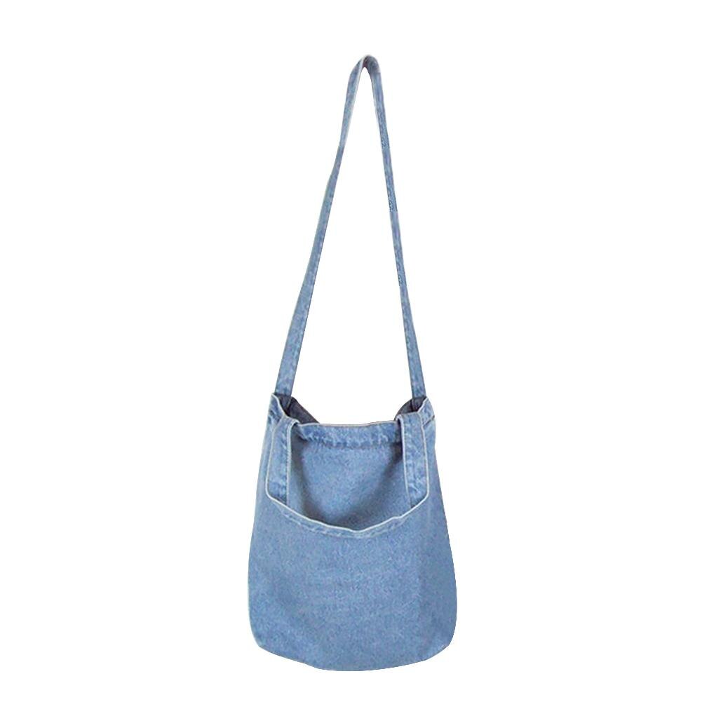 Vrouwen Handtassen Messenger Canvas Tas Modieuze Denim Jean Art Winkelen Mummy Schouder Messenger Blues Crossbody Tas bolsaszakken: 6