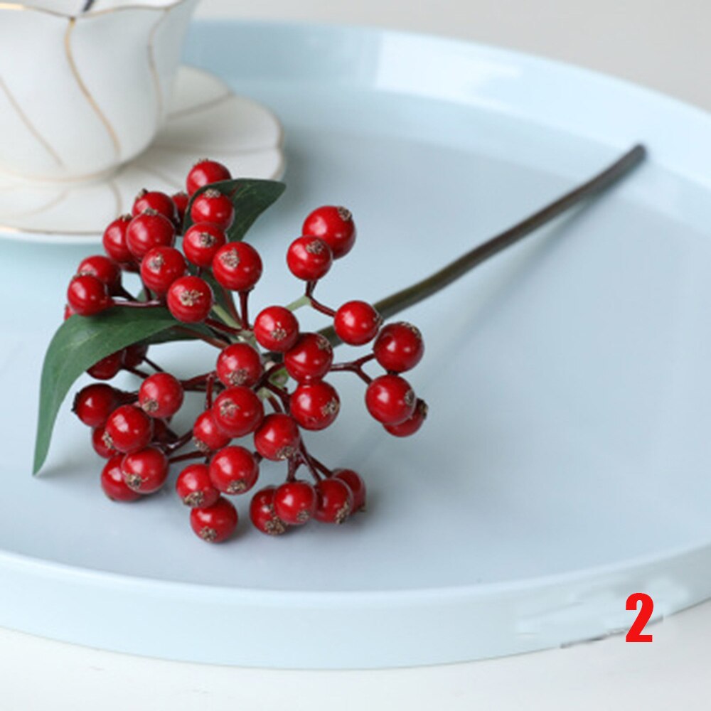 1PC Mini Nep Groene Plant Berry Boeket Kleine Bessen Schuim Fruit Nep Cherry Kunstbloem Feestartikelen Woondecoratie