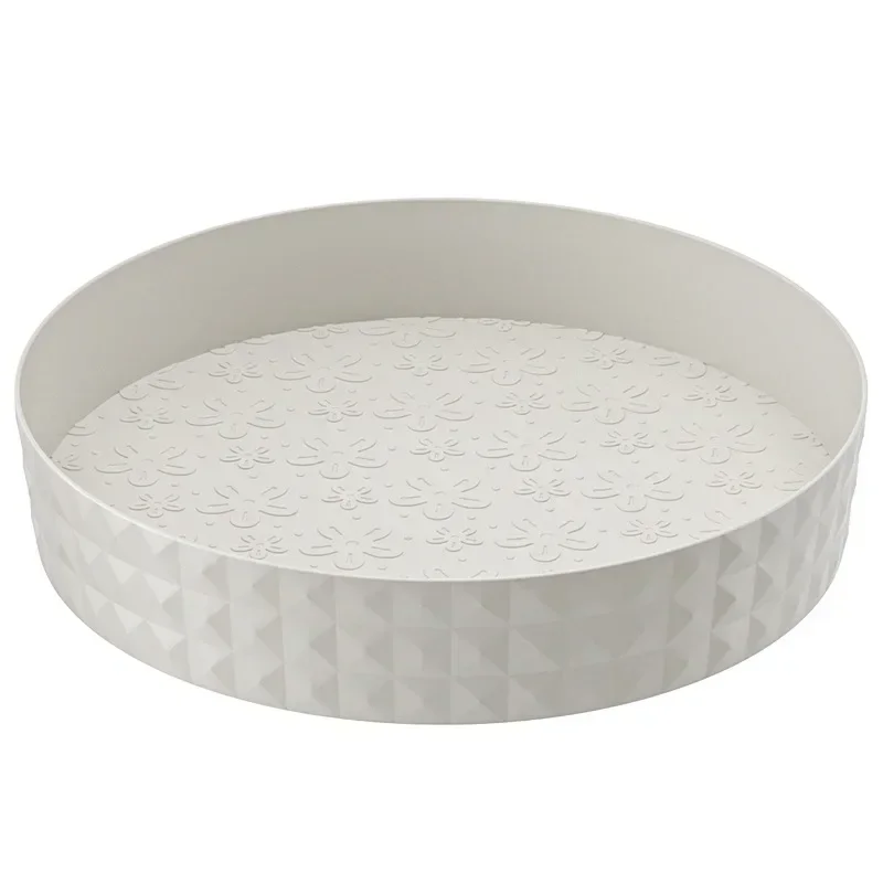 360 Degree Rotating Kitchen Storage Cabinet Organizer Multifunctional Seasoning Soy Sauce Vinegar Rack Desktop Fruit Plate Tray