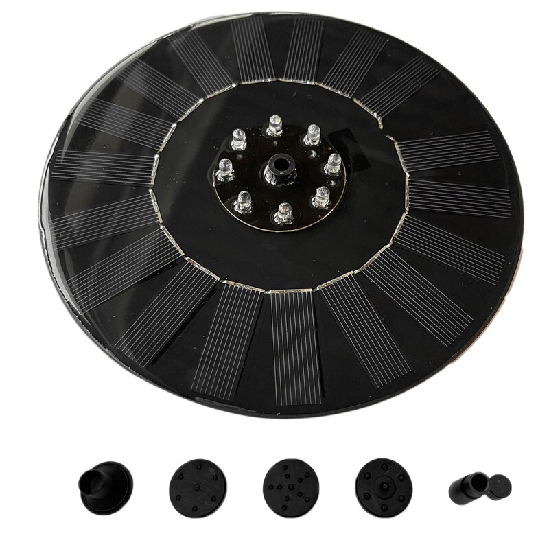 Vijver Fontein 8 Lichten Drijvende Solar Fontein Tuin Fontein Zwembad Panel Powered Fontein Waterpomp: MULTI