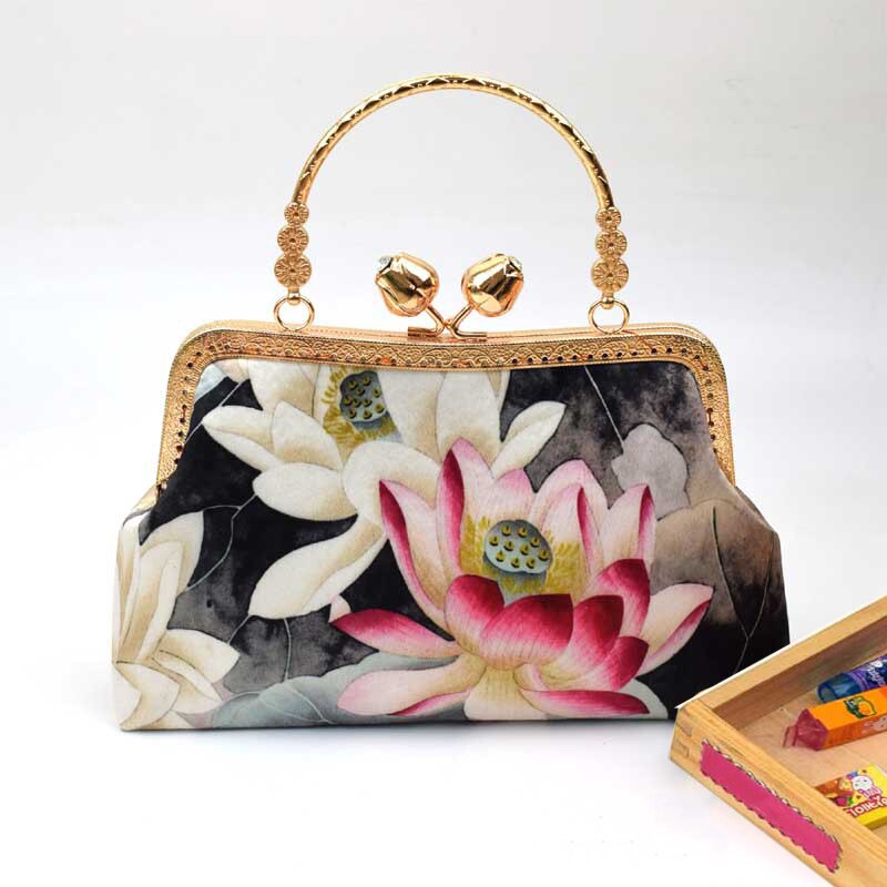 Alasir bolso de Material Diy hecho a mano, marco de Corte libre, bolso de hilo, bolso de hombro para mujer, bolsos semiacabados de estilo chino