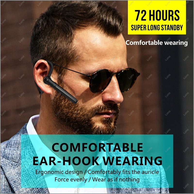 OhrbüGel-Headset Drahtlose Bluetooth-kompatibel Kopfhörer mit Zwei Micphone Lärm abbrechen Reduktion Ohr Handys Mic Volumen Kontrolle