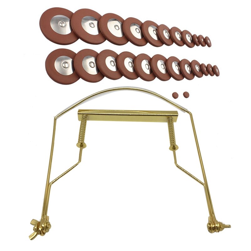 1 Set Lage Midrange Dorp Muziek Pijp Muziek Kussen Pads & 1 Pcs Hals Houder Harp Mondharmonica Stand Harmonische rack