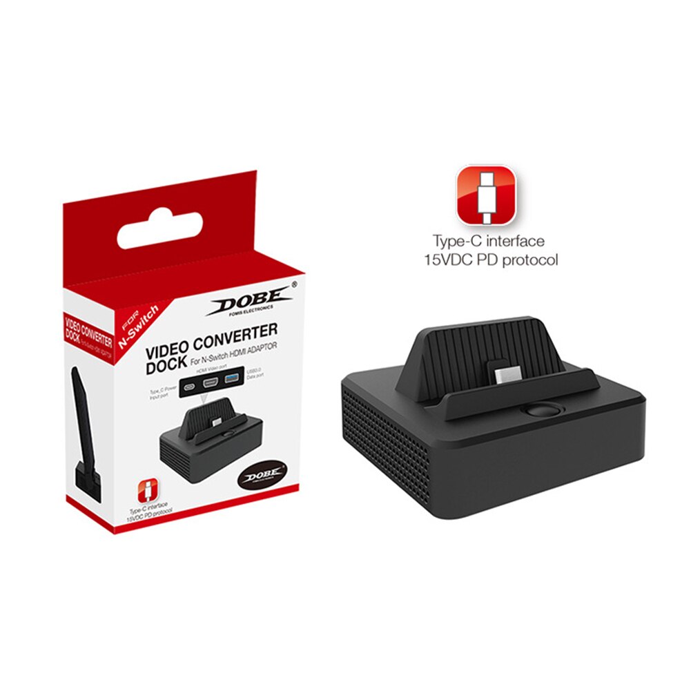 Gaming Charging Stand Game Switch Docking Station for Nintendo Switch TNS-1828 Portable Charging Dock TV Adapter with USB C