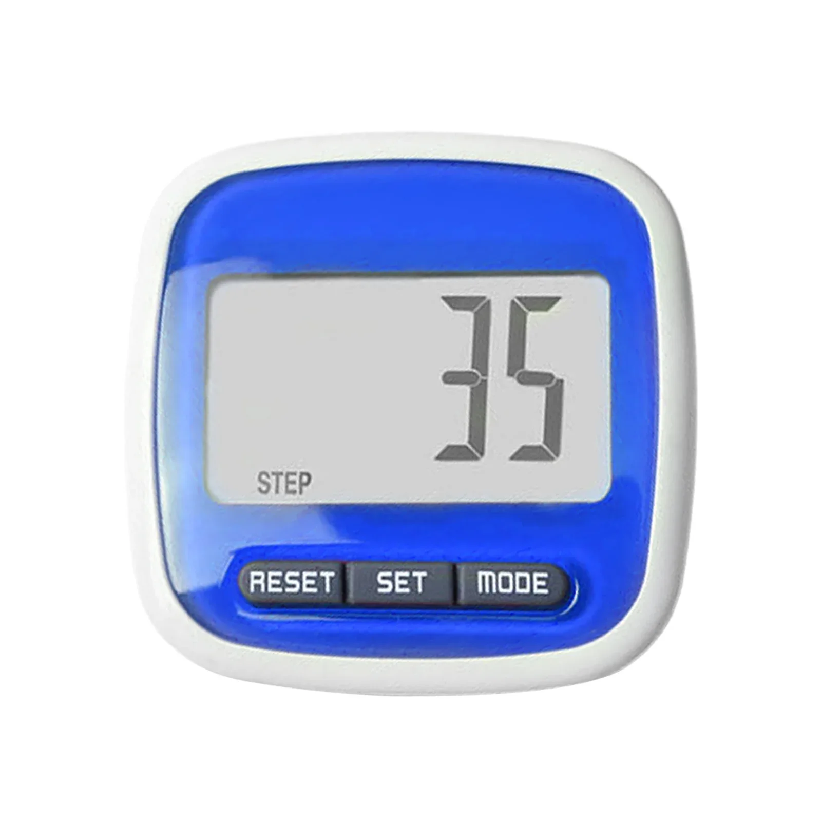 3d stappentellers, waterdichte 3d sportstappenteller met calorieënteller en lcd-display, fitnessapparatuur: Blauw