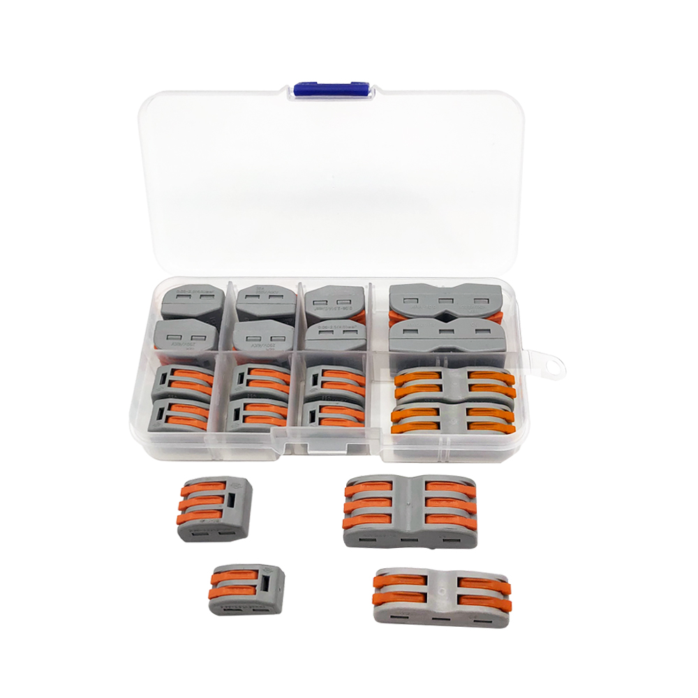 wire connector set box universal compact terminal block lighting wire connector for 3 room hybrid quick connector