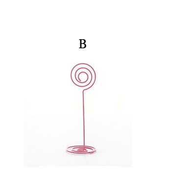 Bryllupslokale bruk kortsete rosa romantisk hjerte svanebrakett bryllupsrekvisita fotoklipp notater mappe: Hvit / 10pc