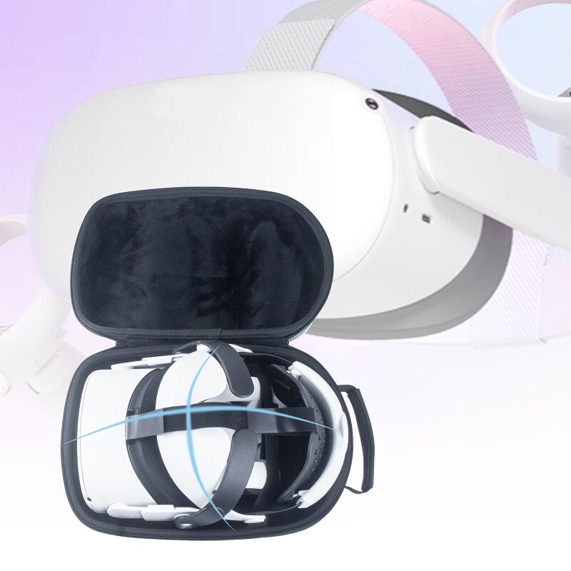 Tragbare hartschalen-tragetaschen, kompatibel mit oculus quest 2 kopfhörern, vollständige schutzhüllen, kratzfeste aufbewahrungstaschen