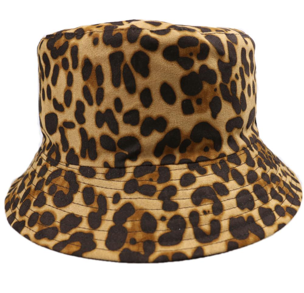 Foxmother Mode Zomer Leopard Animal Gedrukt Emmer Hoeden Vissen Cap Vrouwen Mannen: LP 05