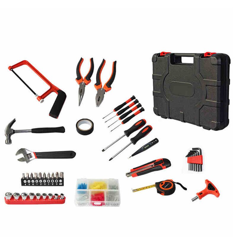 household 82pcs combo tools multifunction hardware toolbox house decoration electrician carpentry repair hand tools set