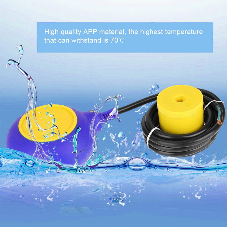 AC 220V Float Switch Water Liquid Level Controller Contactor Sensor With 3 Meters Cable