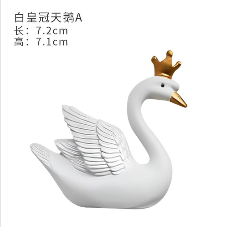 Swan Switch Sticker Animal Socket Decoration Sticker Switch Socket Protective Cover Indoor Wall Sticker Resin 3d Stereo: E