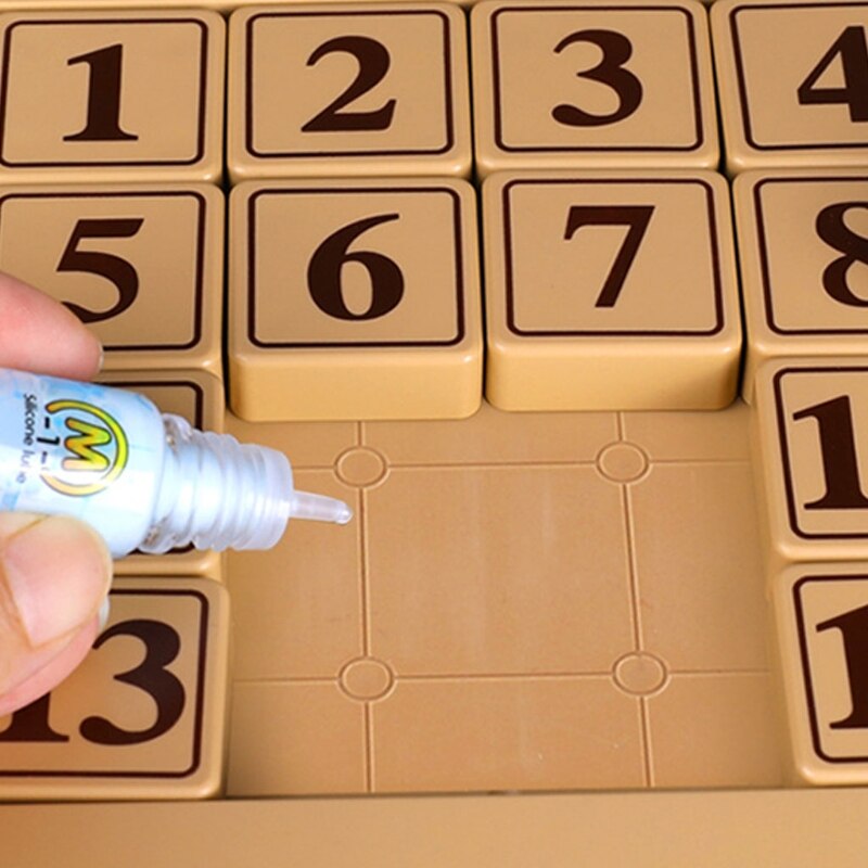 Klotski Number Puzzle Brain Teaser Puzzle Brain Developmental Jigsaw Education Science Kits Toy Magnetic Slide Tangram