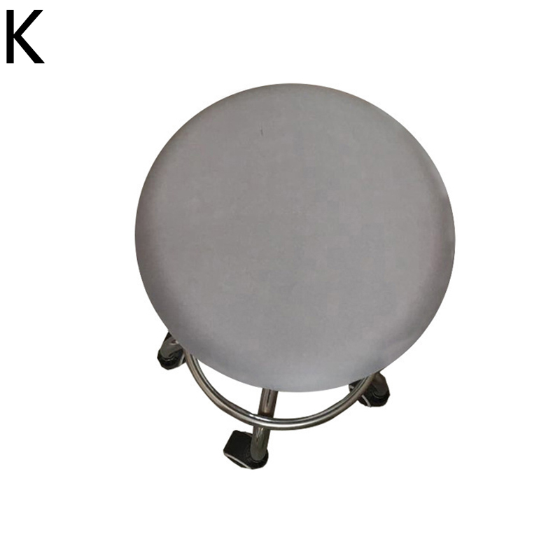 Ronde Stoel Cover Barkruk Cover Elastische Seat Cover Stoel Protector Effen Kleur Thuis Stoel Hoes Spandex Chaircover: K