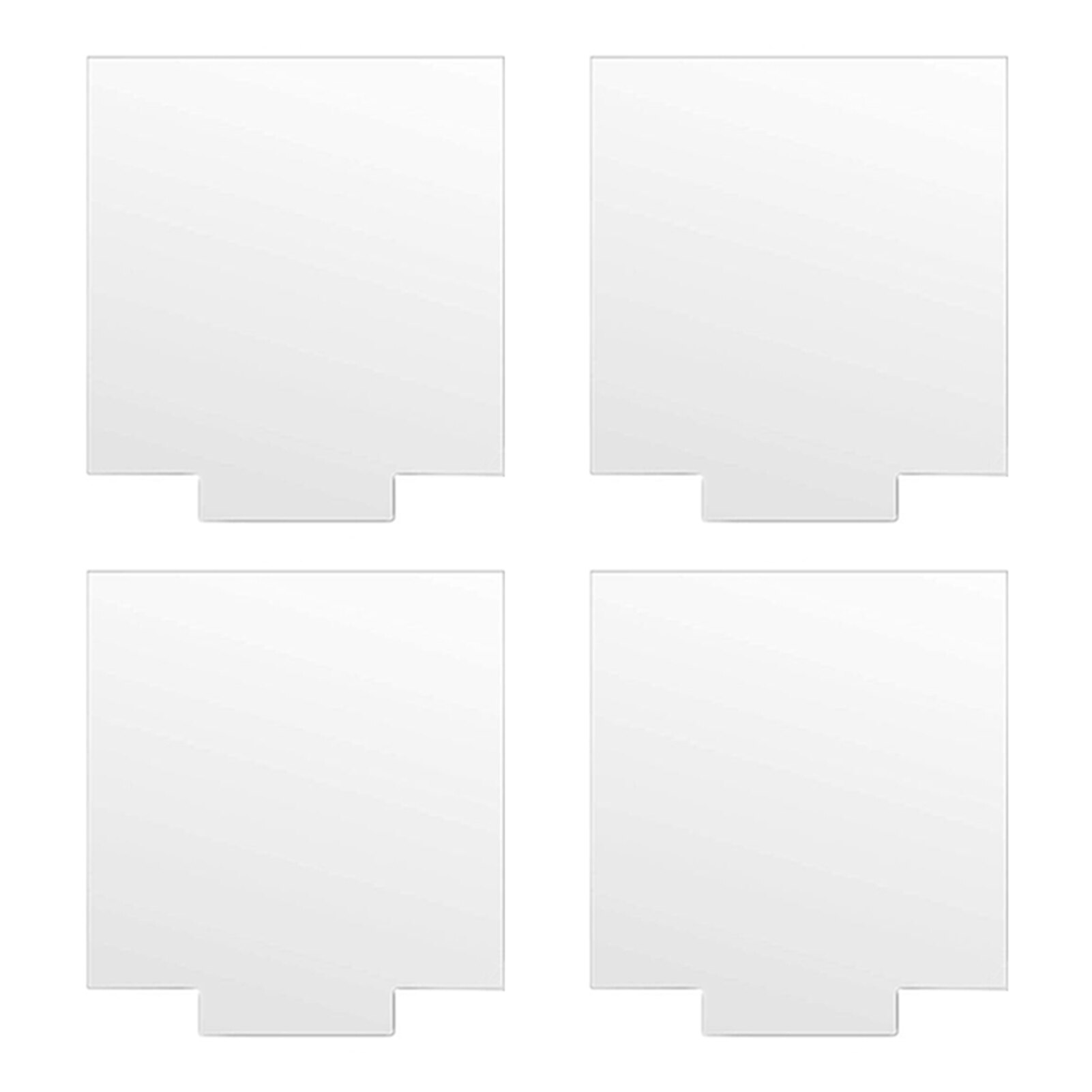 4pcs/pack Transparent Decorative Led Light Sheet Thickened Sign Home DIY Display Romantic Easy Use Acrylic Plate Party Board