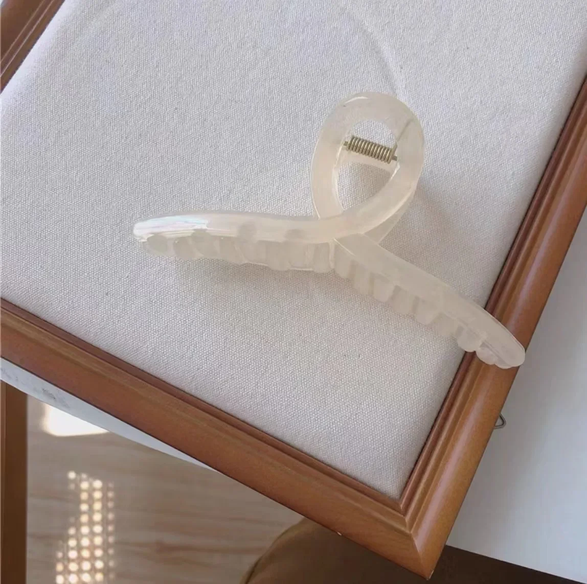 Clip de cola de caballo alta para mujer, pinza de pelo de Metal a la , pinzas para niñas, horquilla fija, pinza, accesorios para el cabello, para la cabeza: Rojo rosado