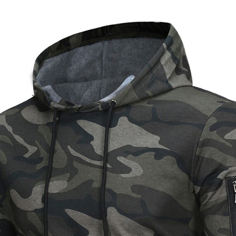 Sudadera con capucha de camuflaje para hombre, ropa deportiva de talla grande, chándal para gimnasio, entrenamiento de Fitness, sudadera de ejercicio, deporte al aire libre, novedad de primavera