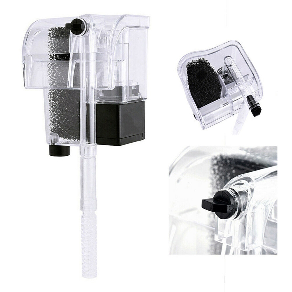 Mini Aquarium Aquarium Waterval Hangen Op Externe Zuurstof Pomp Water Filter High-Performance Biochemische Katoen Filter 3W