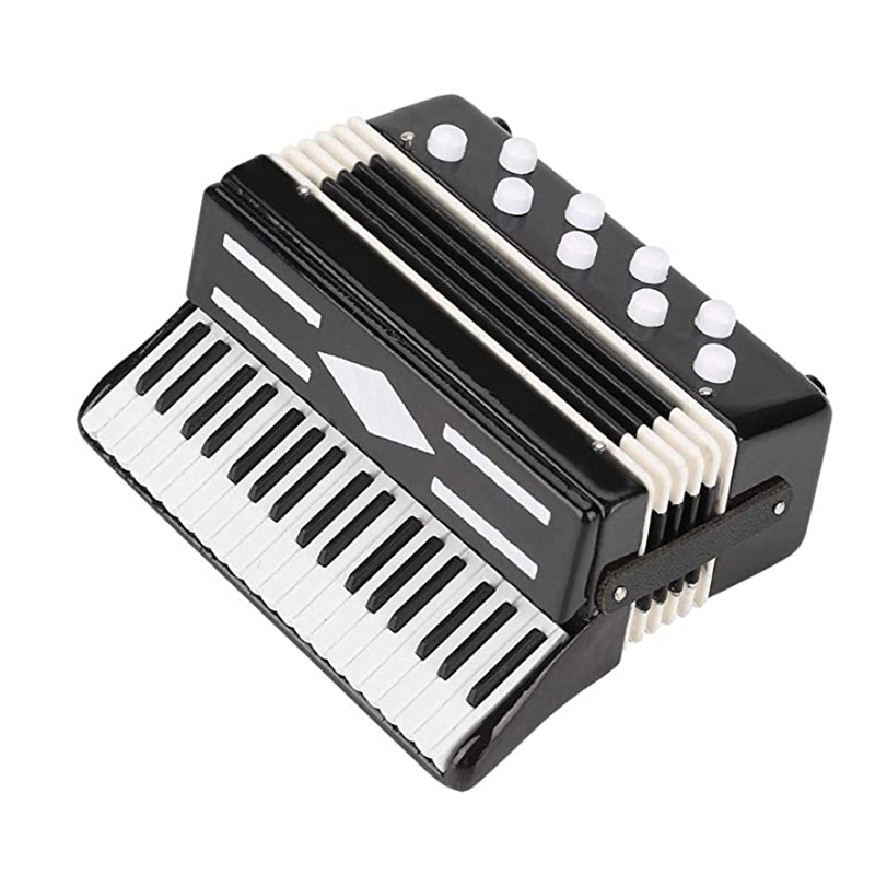 Super -Miniatuur Accordeon Mini Muziekinstrument Accordeon Prachtige Muziekinstrumenten Decoratie Muziek