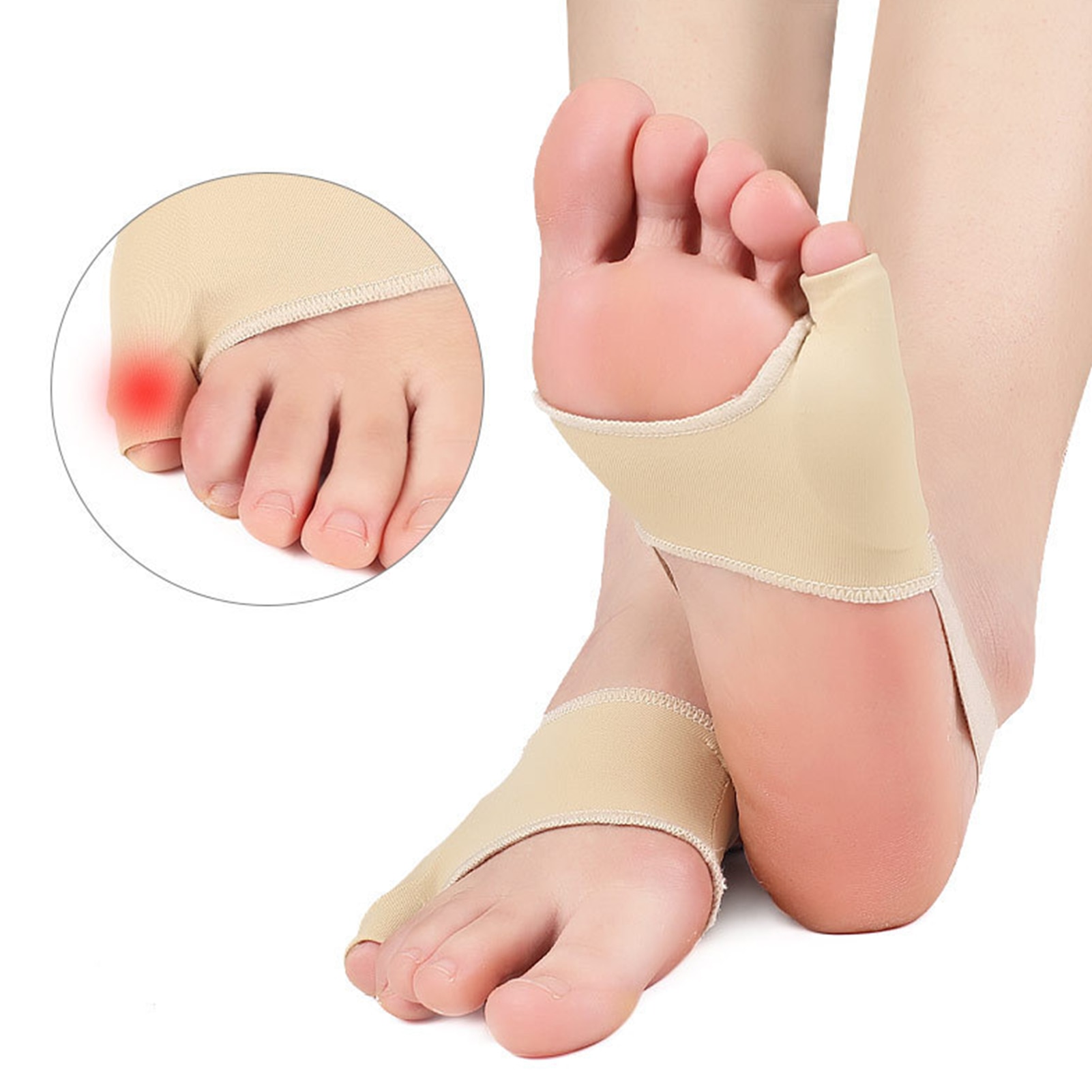Séparateur de pieds pincés, 1 paire, ajusteur de manche, Correction du petit orteil, soin du teint de la peau S L: S