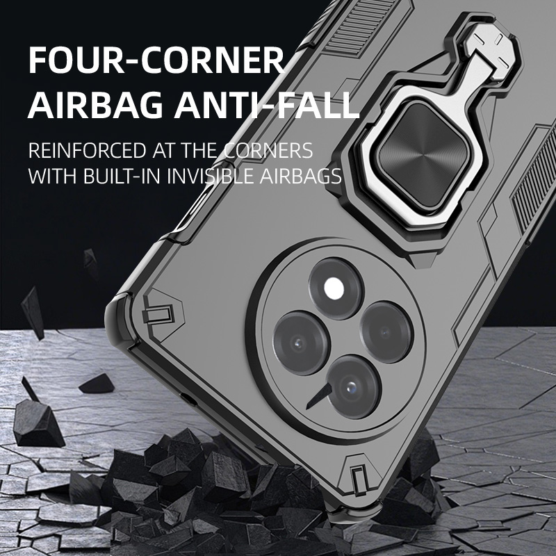 Lensbescherming Kickstand Case voor OnePlus 13 One Plus 13R Cover Ring Stand Magnetische beugel Shell Fundas Coque