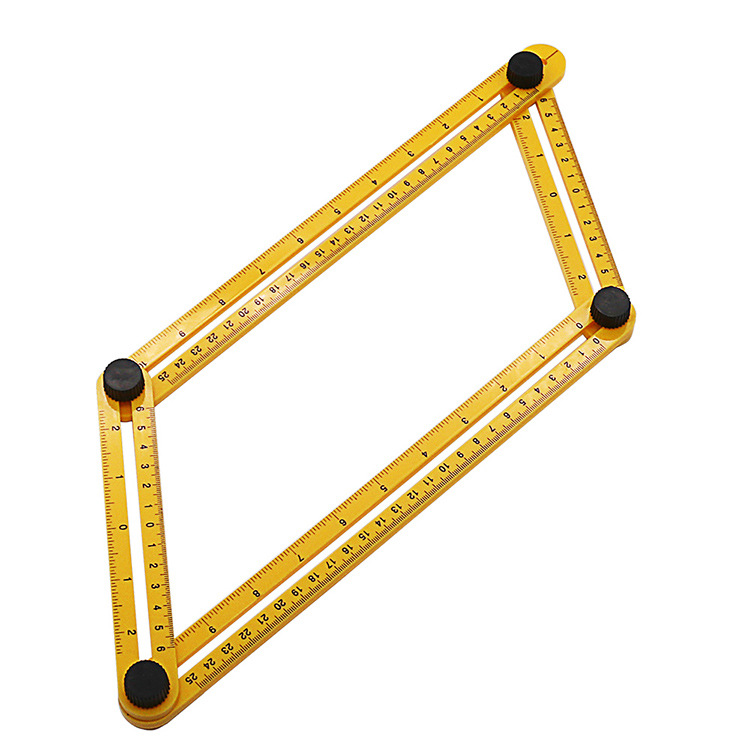 Real Four-fold Ruler Practical Plastic Metric Scale Multifunctional Measuring Angle Durablity Flexibility Student Math: Default Title