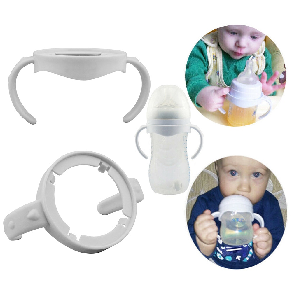 1 stk. nyt holdbart flaskegrebhåndtag til aventeret naturlig bred mund pp glasfodring baby praktisk baby fodring tilbehør
