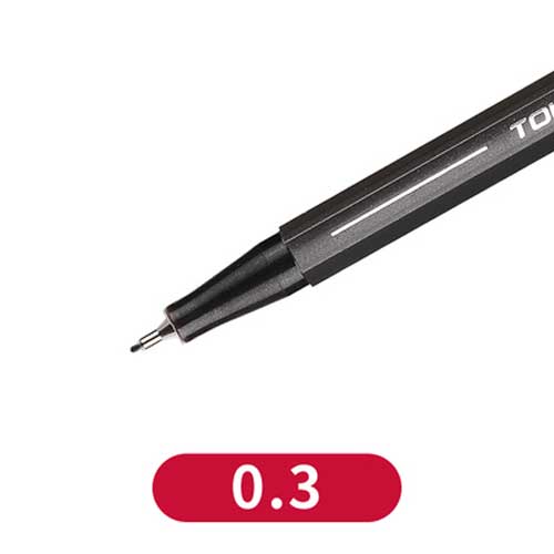 Bolígrafo Pigma micron de color negro, perfilador de delineador, rotuladores de dibujo a prueba de decoloración, suministros de arte, Manga, cepillo de escritura de cómic: 0.3mm-Waterproof