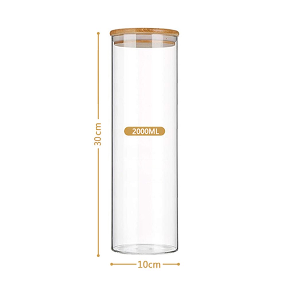 Bocaux de stockage en verre pour céréales en vrac, pour Spaghetti, farine, café, sucre, bocal à épices de cuisine scellé pour multi-céréales: plum