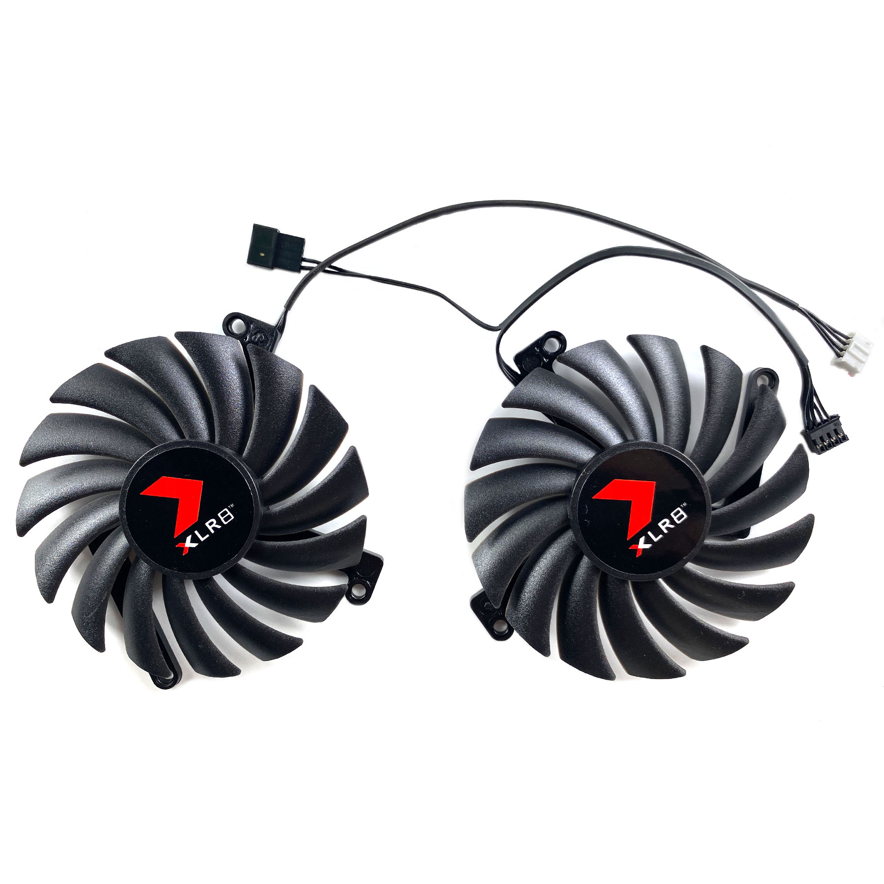 für PNY GeForce RTX 3060 3060ti VERTO Dual Fan Grafikkarte Ersatz Lüfter CF-12910S: Rot