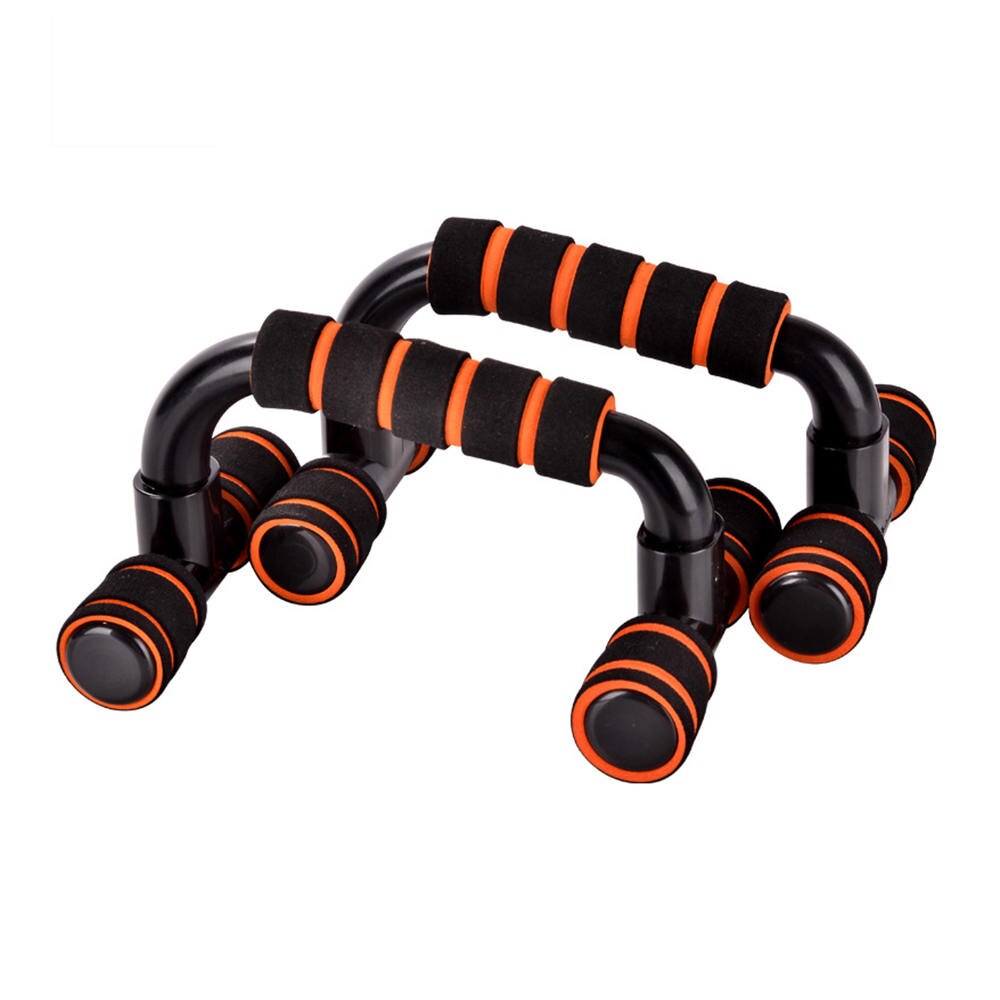1 sett oransje og svarte push-ups treningsutstyr push up bars håndtak pushup stativer hjemmetreningsstudio fitness treningsskum stativ