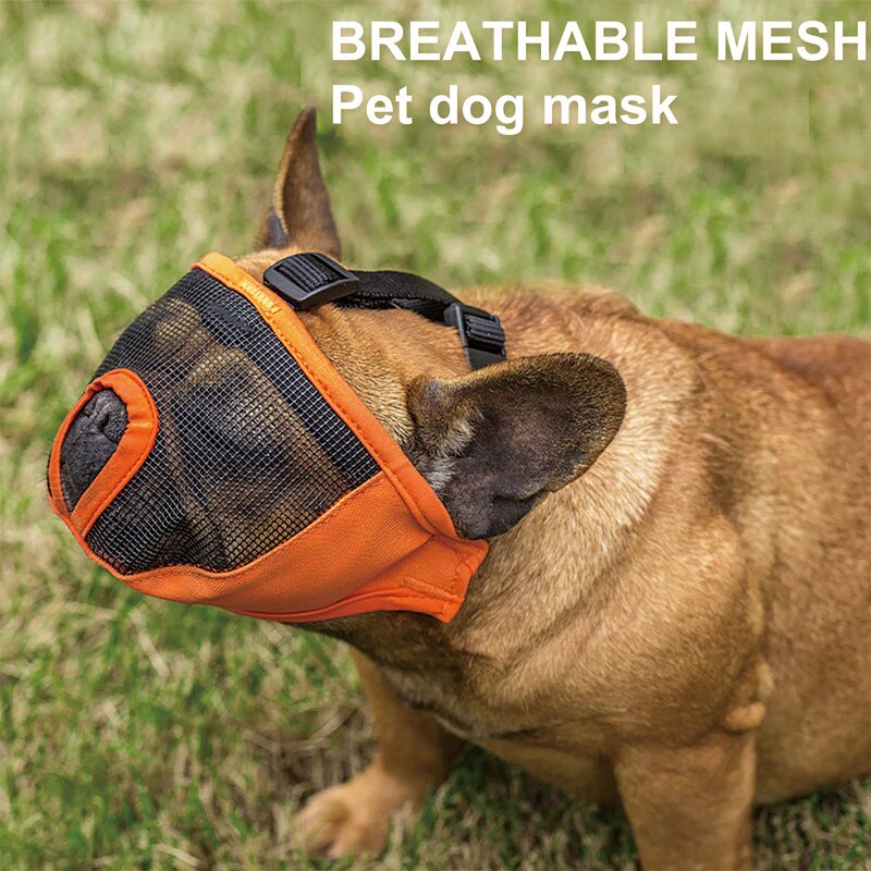 Korte Snuit Hond Muilkorf Masker Comfortabel Ademend Verstelbare Mesh Hond Muilkorf Voor Franse Bulldog Anti Stop Blaffen Levert