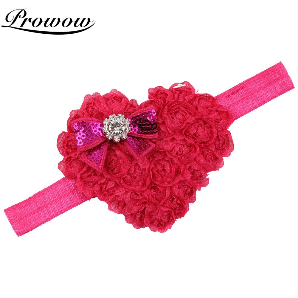 ABDO Small Flowers Elastic Baby Headband For Girls Love Valentine's Day Costume Baby Hair Accessories Girl Hairband