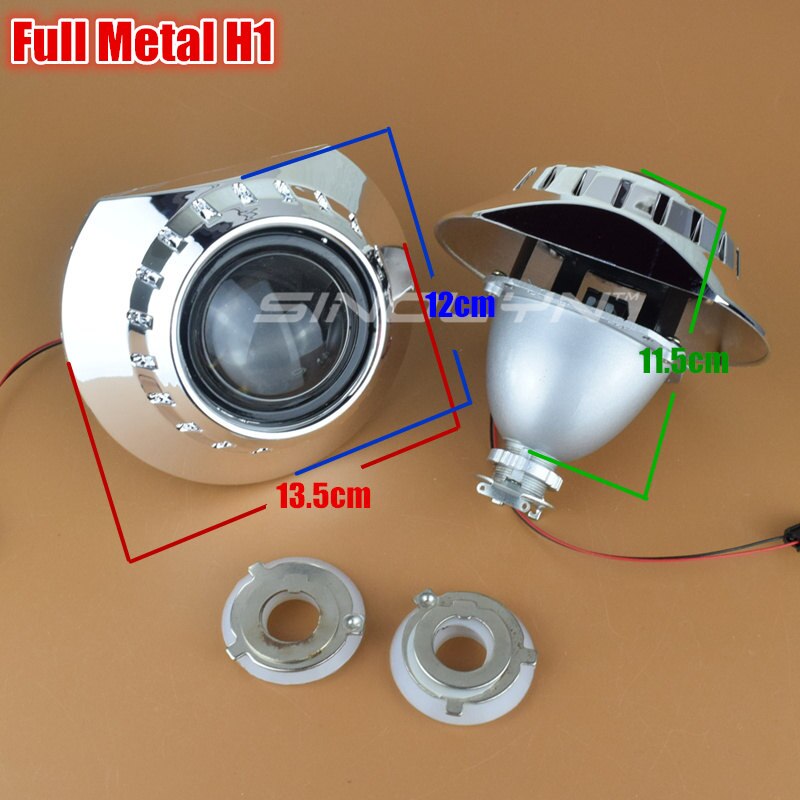 Sinolyn 2,5 Linsen Für BMW M3 E46 kompakt/E90/E92/E91 Halogen Scheinwerfer Bixenon Objektiv versteckt Projektor h7 Auto Lichter Zubehör DIY: Aktualisierung Metall