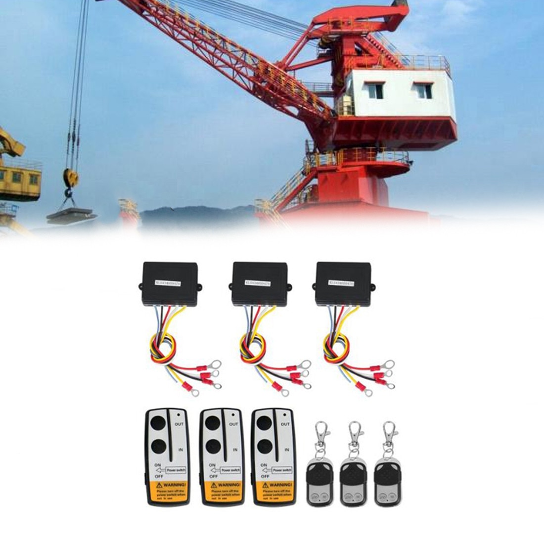 3Pcs 12V Auto Wireless Winch Afstandsbediening Schakelaar Voor Truck Jeep Atv Unit Lier Schakelaar Wireless Winch Afstandsbediening schakelaar