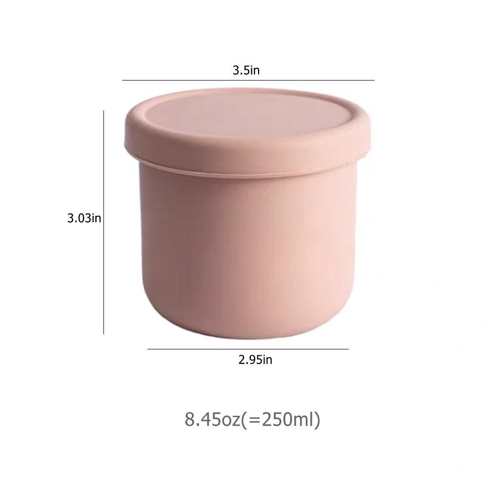 Silicone Food Storage Freezer Containers with Lids Silicone Portable Bowl Airtight Leakproof Food Jars Dishwasher Microwave Safe