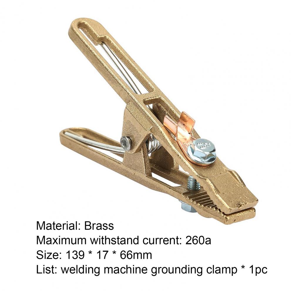 260A Welding Clamp, Heavy Duty Ground Clamp for Welding / Cutting / Electrical Operation Cable, Full Copper Body