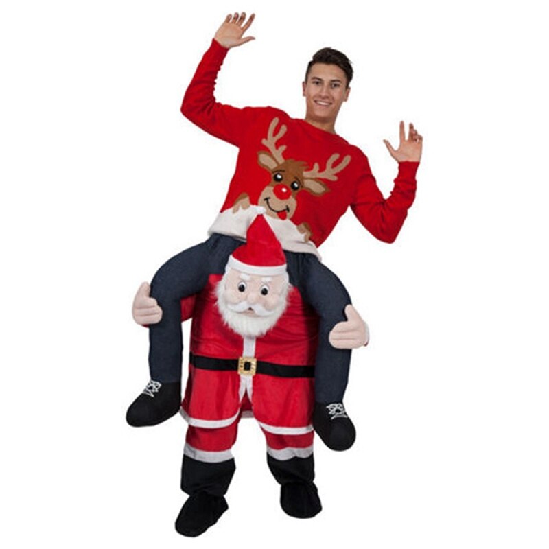 Funny Santa Claus Costume Ride on Me Animal Pants Carry Back Fancy Up Party Costume Christmas Festival Clothes: Santa Claus