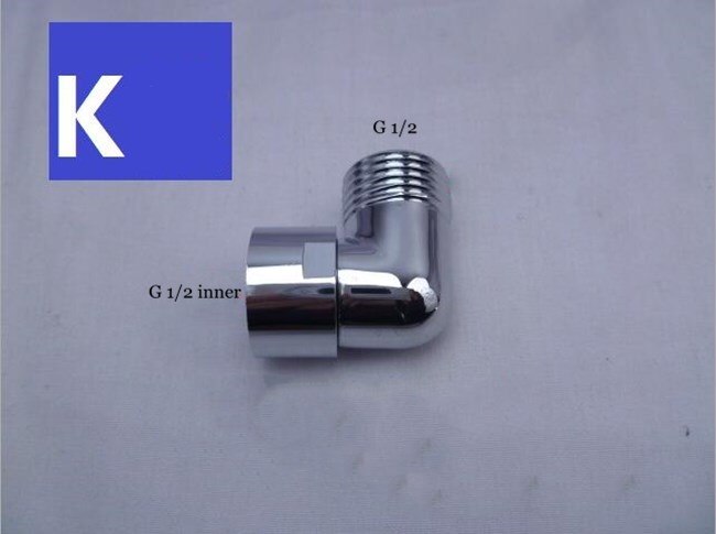 Three-way Water Diverter T-shaped Adapter Shower Diverters Connector Toilet Bidet Water Separator Faucet Splitter Valve: K