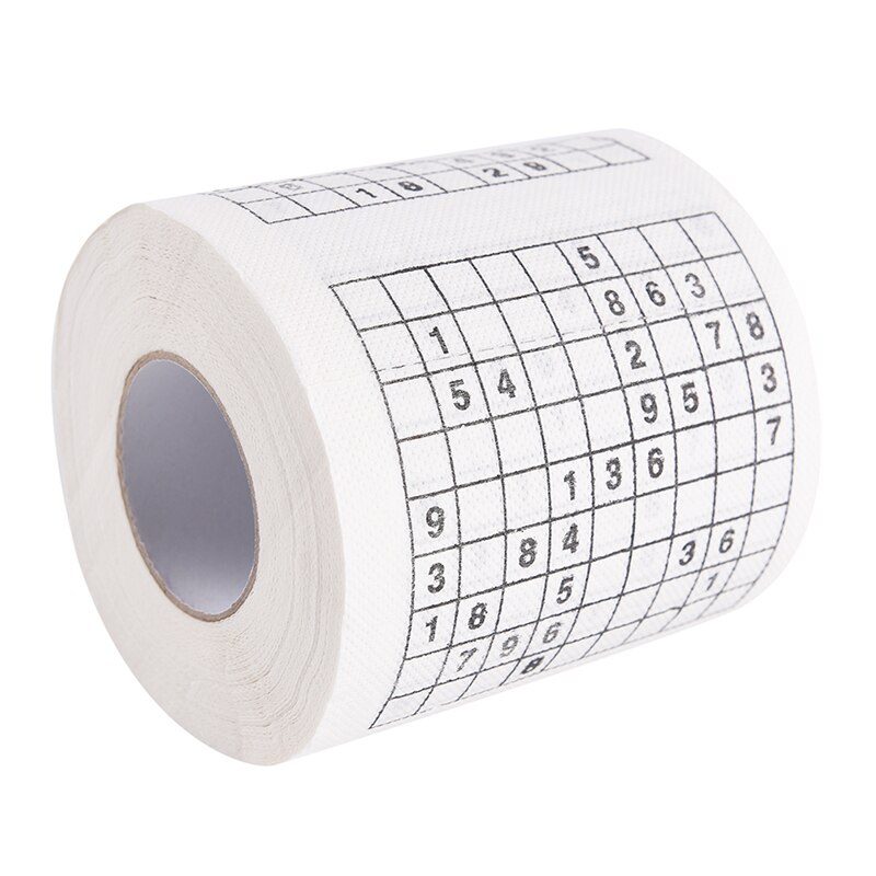 1 rulle / parti 2- lags nyhed sjovt nummer sudoku trykt wc bad sjovt blødt toiletpapir væv badeværelse forsyninger