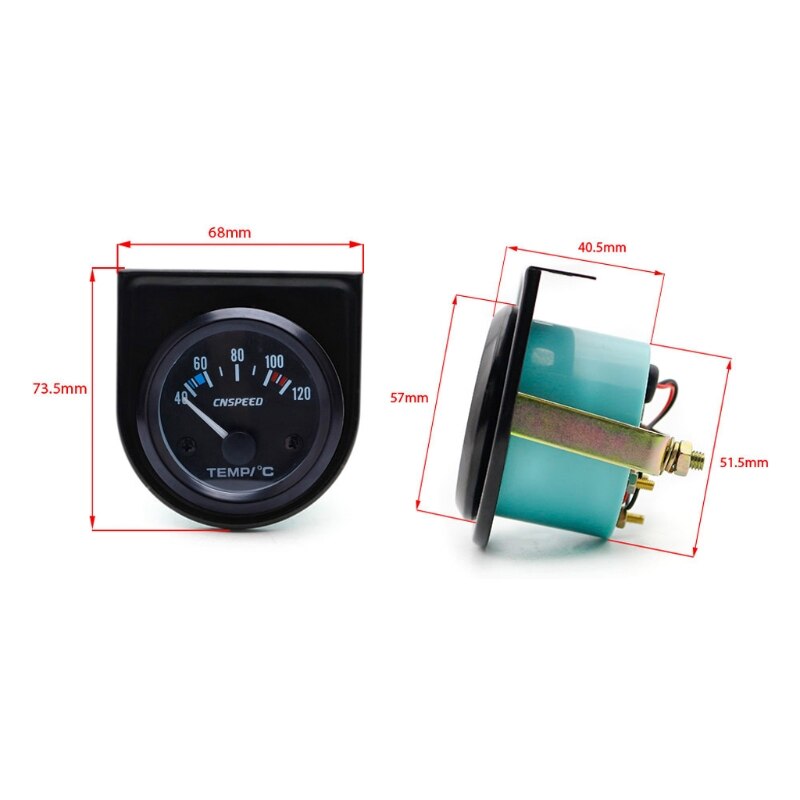52mm Black Car Auto Digital LED Water Temp Temperature Gauge Kit 40-120