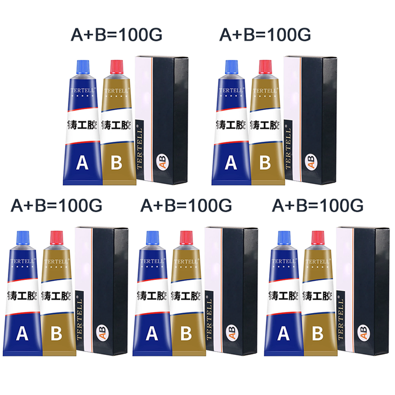 Cold Welding Glue High Strength Metal Repair Glue Magic Plastic Repair Casting Adhesive Agent Weld Industrial AB Glue Sealant: Brown