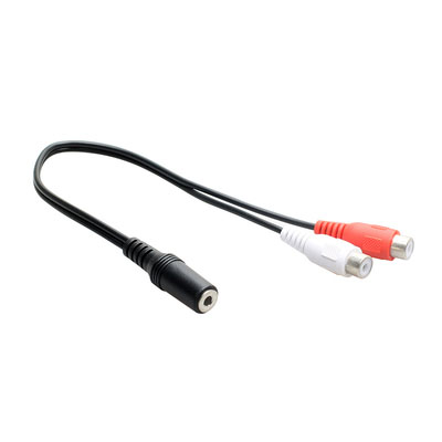 Prise audio stéréo femelle vers 2 RCA mâles, câble adaptateur 3.5 Y, universel, 3.5mm, pour téléphone sauna
