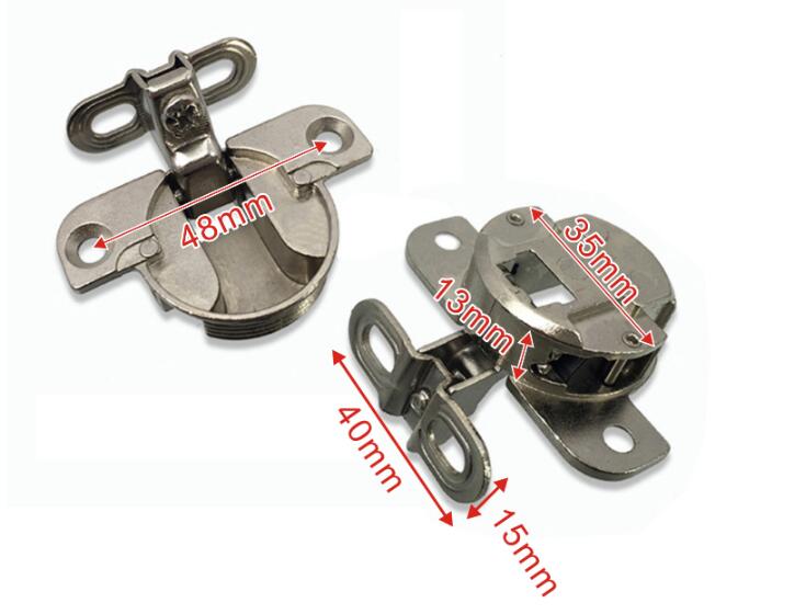 2 Stuks 90 Graden Vouwdeur Scharnier Verborgen Scharnier Soft Close Hydraulische Scharnieren Voor Kabinet Kast Deur Side Panel Connector: Default Title