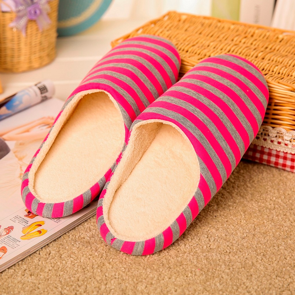 Pantoufles d'intérieur souples en peluche pour la maison, chaussures chaudes et plates pour femme, grande taille, antidérapantes, pour le Couple, #25